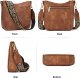 Crossbody Bags for Women Leather Handbags Hobo Shoulder Bags with Adjustable Colored Strap